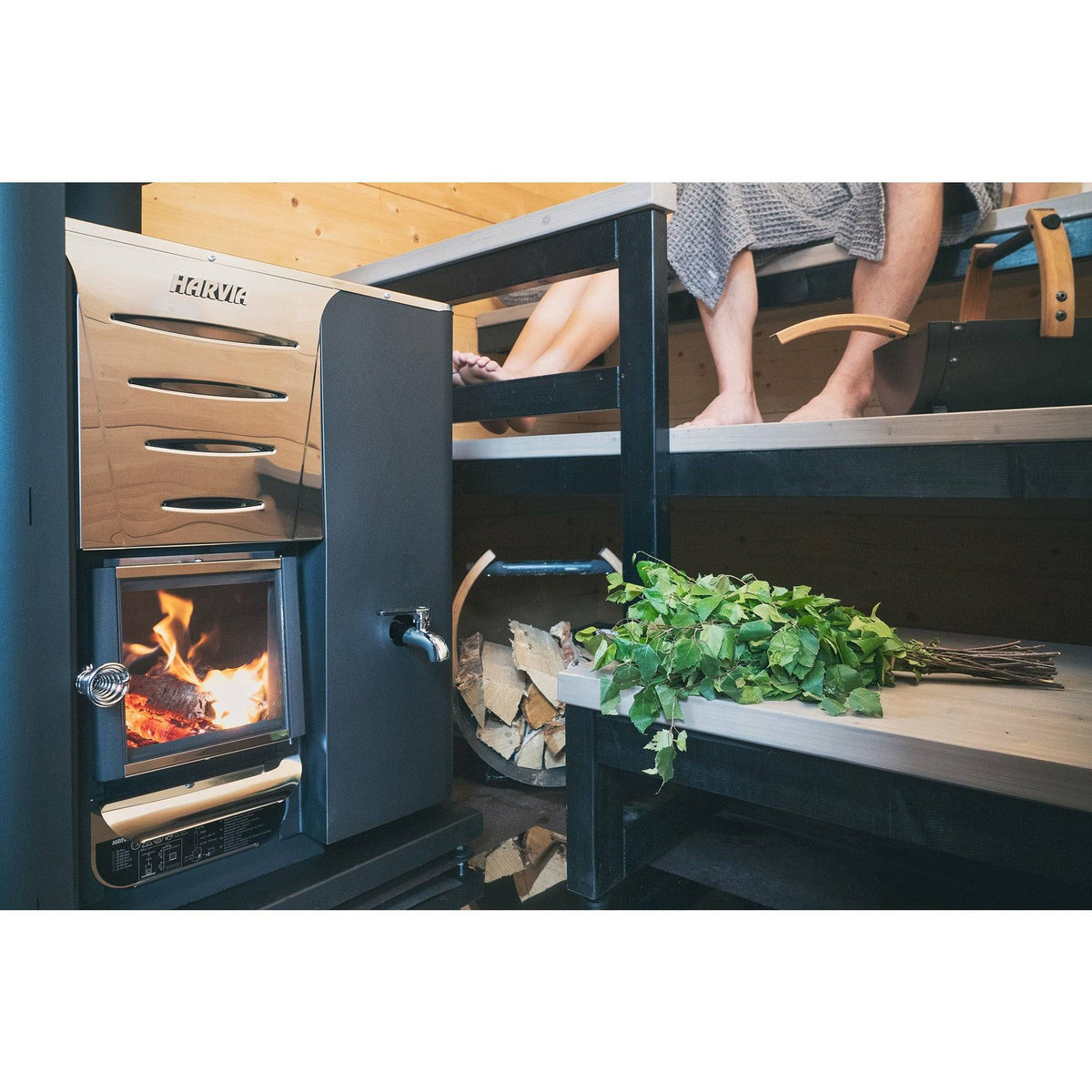 Harvia Pro 20 Ls Wood Burning Sauna Stove With Water Tank - Finnish Sauna Builders